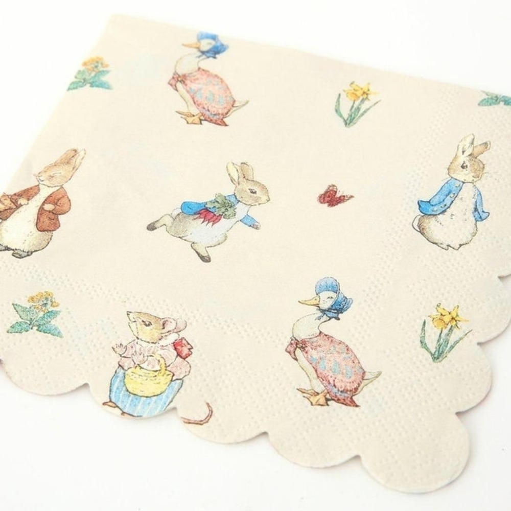 Meri Meri Peter Rabbit Beatrix Potter Whimsical Animal Napkins